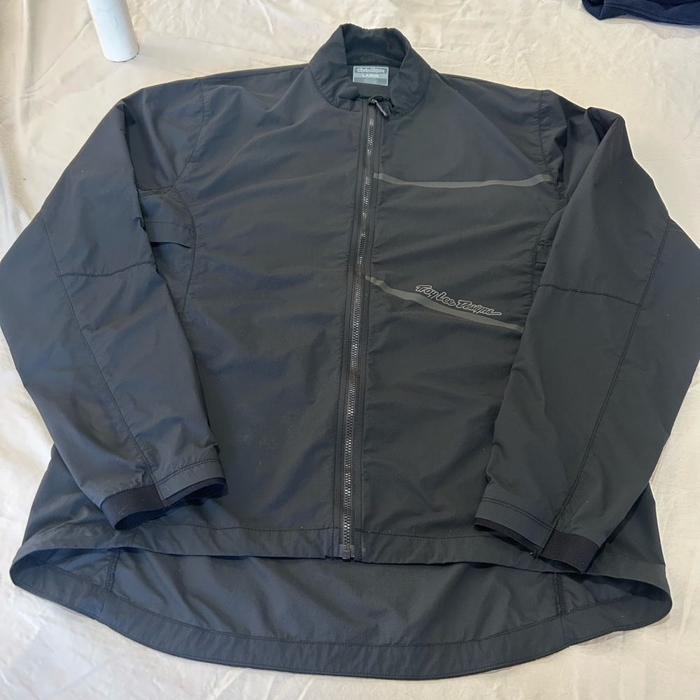 Troy Lee Designs Cycling Lightweight Men's Black Jacket Zip Up With Back Pocket